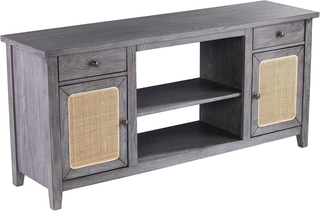 SEI FURNITURE Edderton TV Media Stand with Storage, Gray