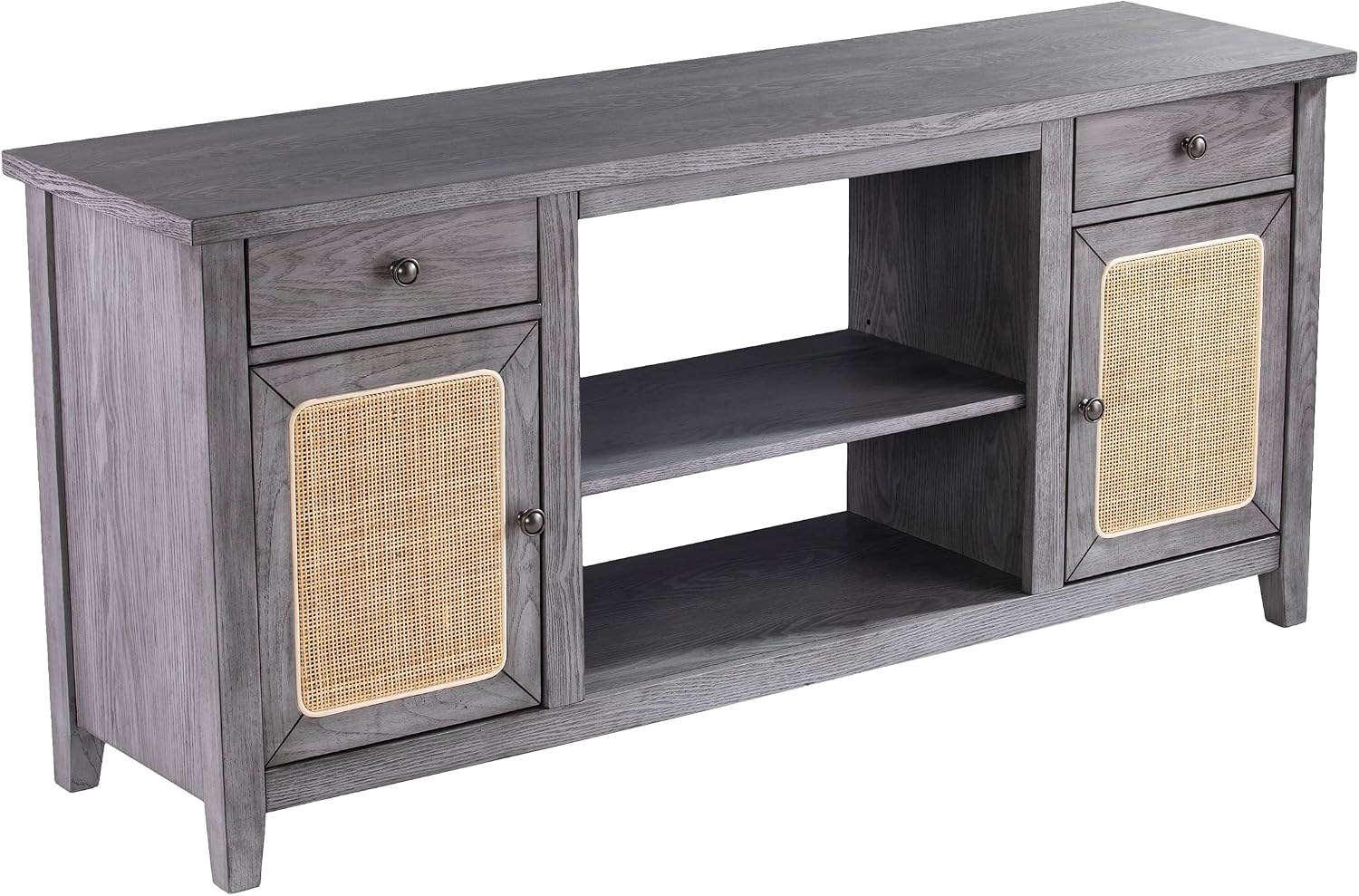 SEI FURNITURE Edderton TV Media Stand with Storage, Gray
