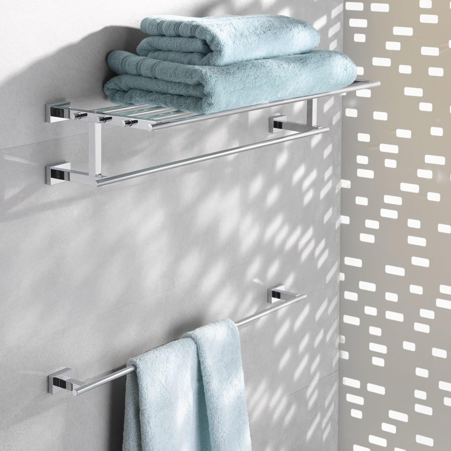 Grohe Essentials Cube 24 In. Towel Rail, StarLight Chrome