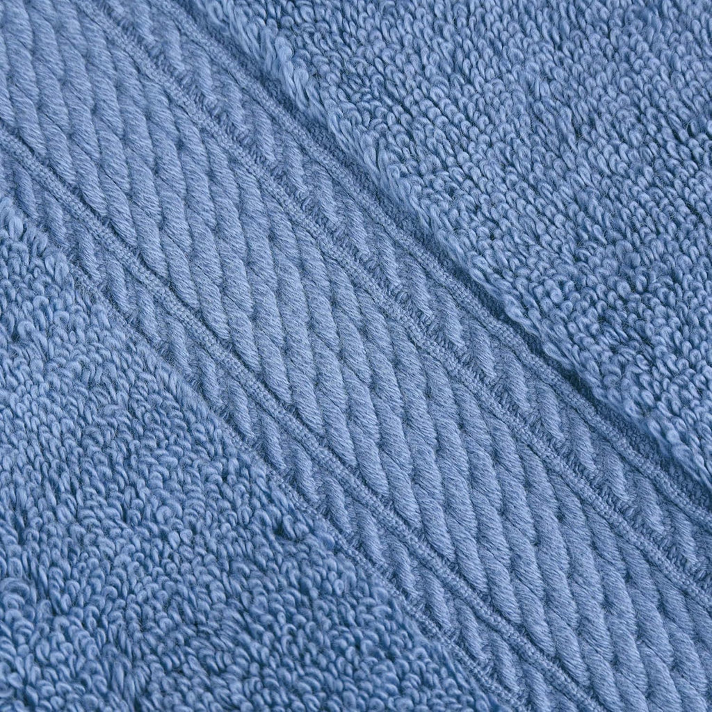 Superior Egyptian Cotton 800 GSM Plush & Absorbent, 9 Piece Set, Denim Blue | Quick Dry, Soft Luxury Towel Set, Bath Essentials, Guest Bath, Spa, 3 Bath, 3 Hand, 3 Face Towel, Madeline Towels