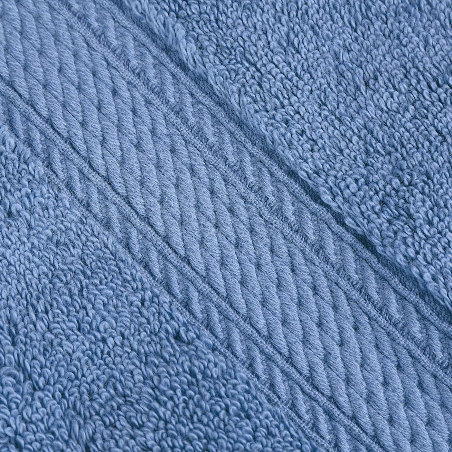 Superior Egyptian Cotton 800 GSM Plush & Absorbent, 9 Piece Set, Denim Blue | Quick Dry, Soft Luxury Towel Set, Bath Essentials, Guest Bath, Spa, 3 Bath, 3 Hand, 3 Face Towel, Madeline Towels