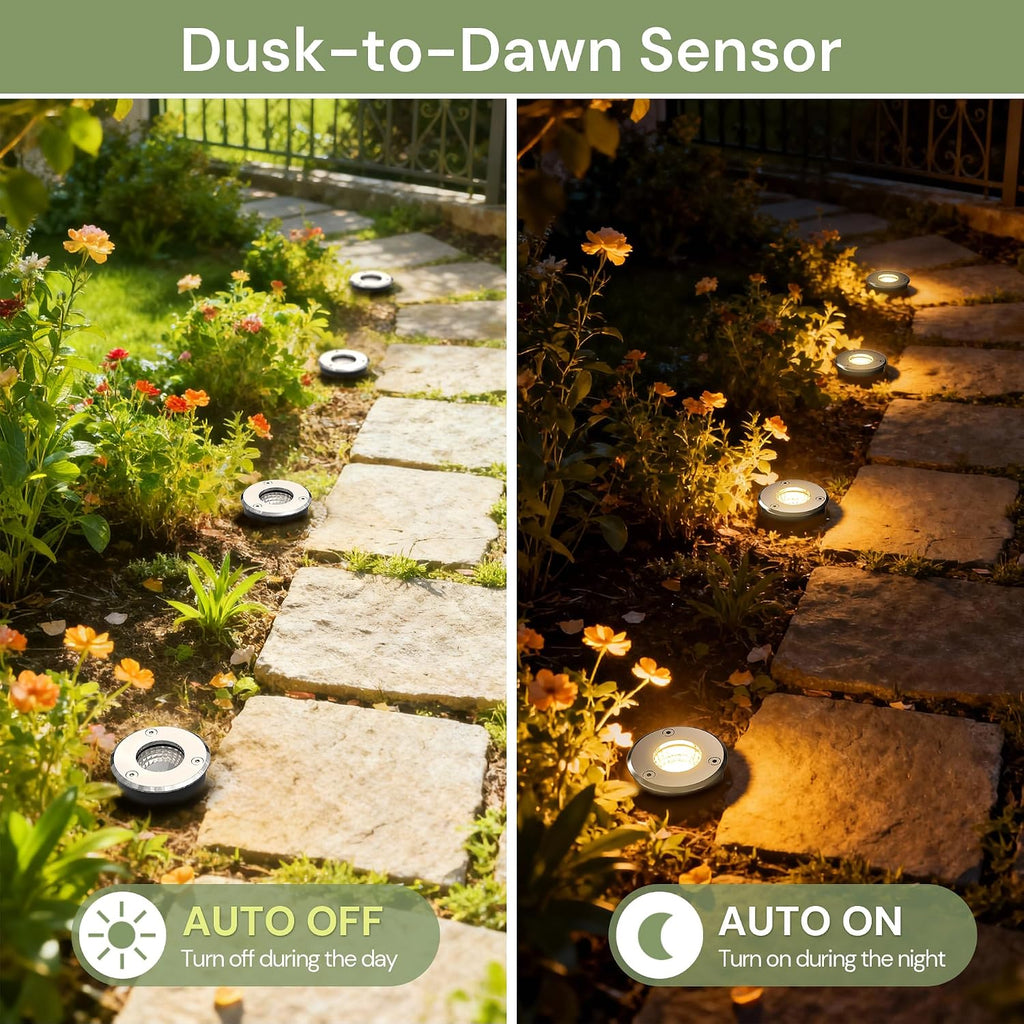 L LOHAS LED RGB Dusk to Dawn Low Voltage Pathway Lights & Spotlight