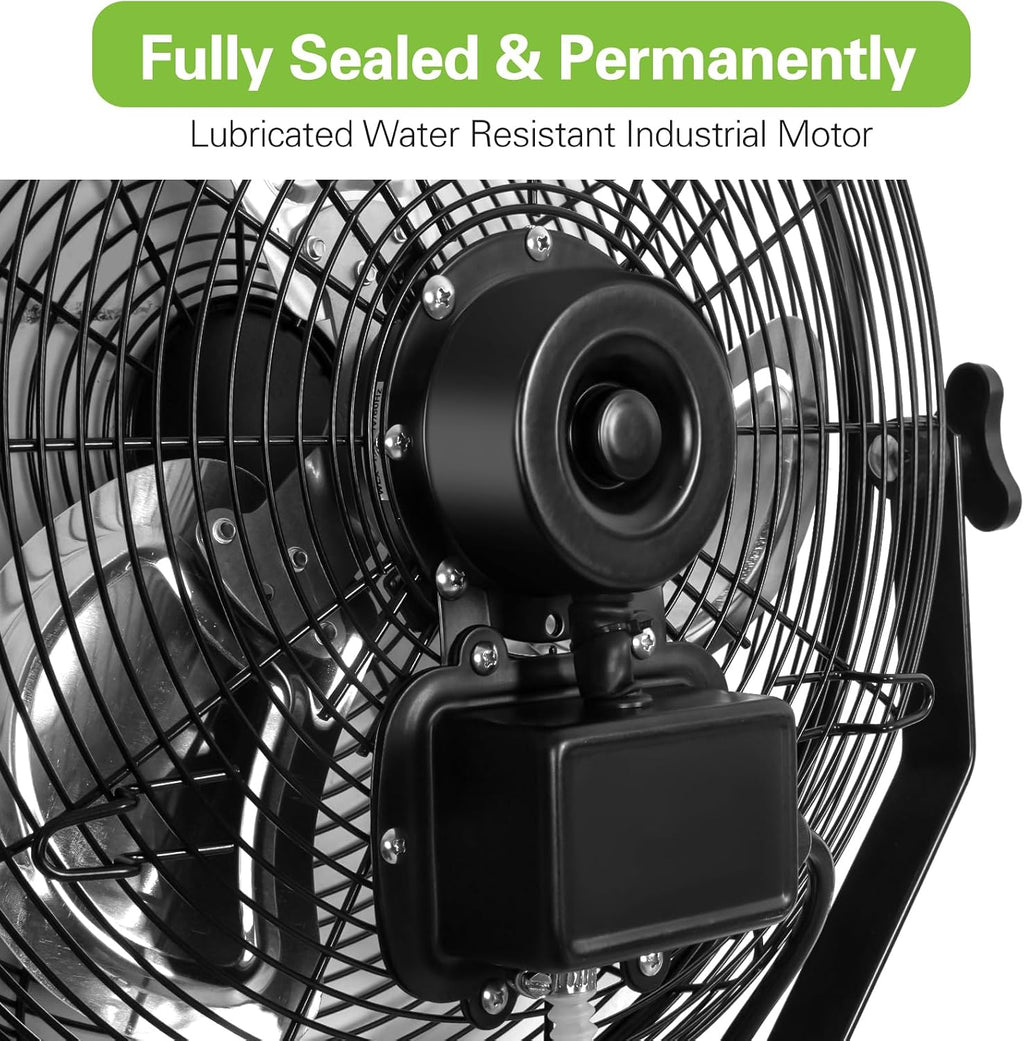 hykolity 5400 CFM 20 in. Outdoor Wall Mount Fan, 3-Speed Industrial Grade High Velocity Outdoor Fans, Waterproof Wall Fan for Patio, Garage, Commercial, and Gazebo - UL Listed
