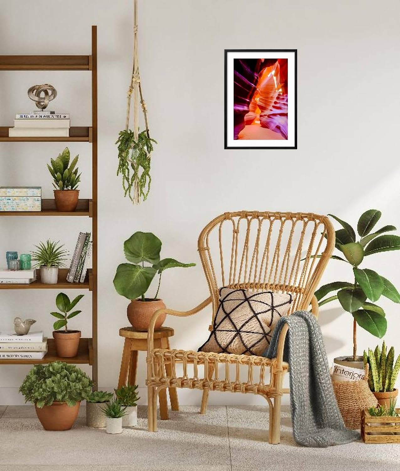 ART.COM Framed Wall Art Prints Arizona, Page, Upper Antelope Slot Canyon. Canyon Scenic by Jaynes Gallery, Scenic Decor, 16' x 24', Black Frame with White Mat