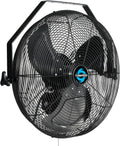Tornado 18 Inch Outdoor Rated IPX4 Water-Resistant High Velocity Metal Industrial Wall Mounted Fan For Commercial, Industrial, Residential Use 3 Speed 4150 CFM 6.6 FT Cord UL Safety Listed