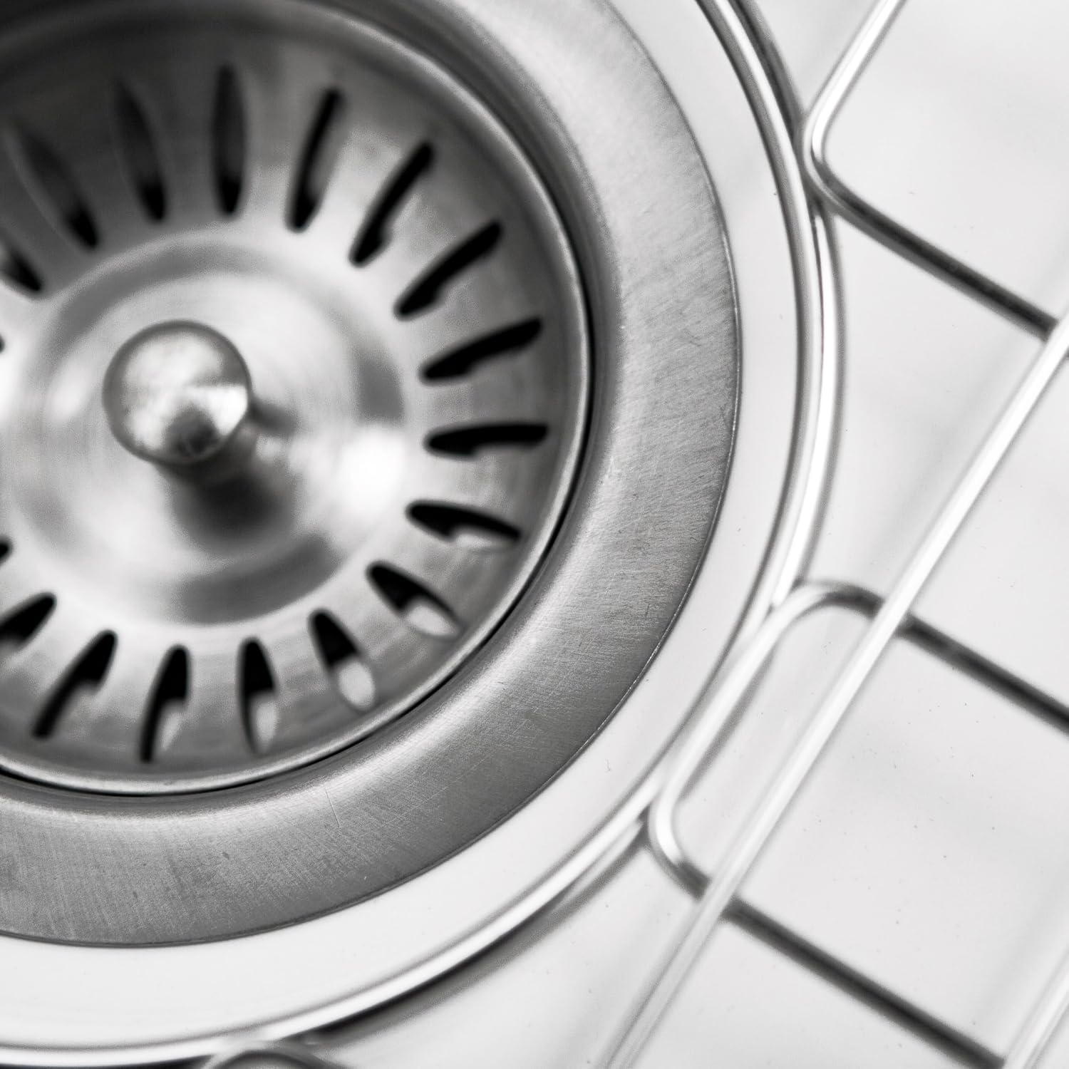 Houzer Platus White Fireclay Kitchen Sink: 13 Inch Undermount Single Bowl Rectangle Sink with Strainer & Grid, Durable & Versatile, Essential for Home & Apartment: PTB-1318 WH-C