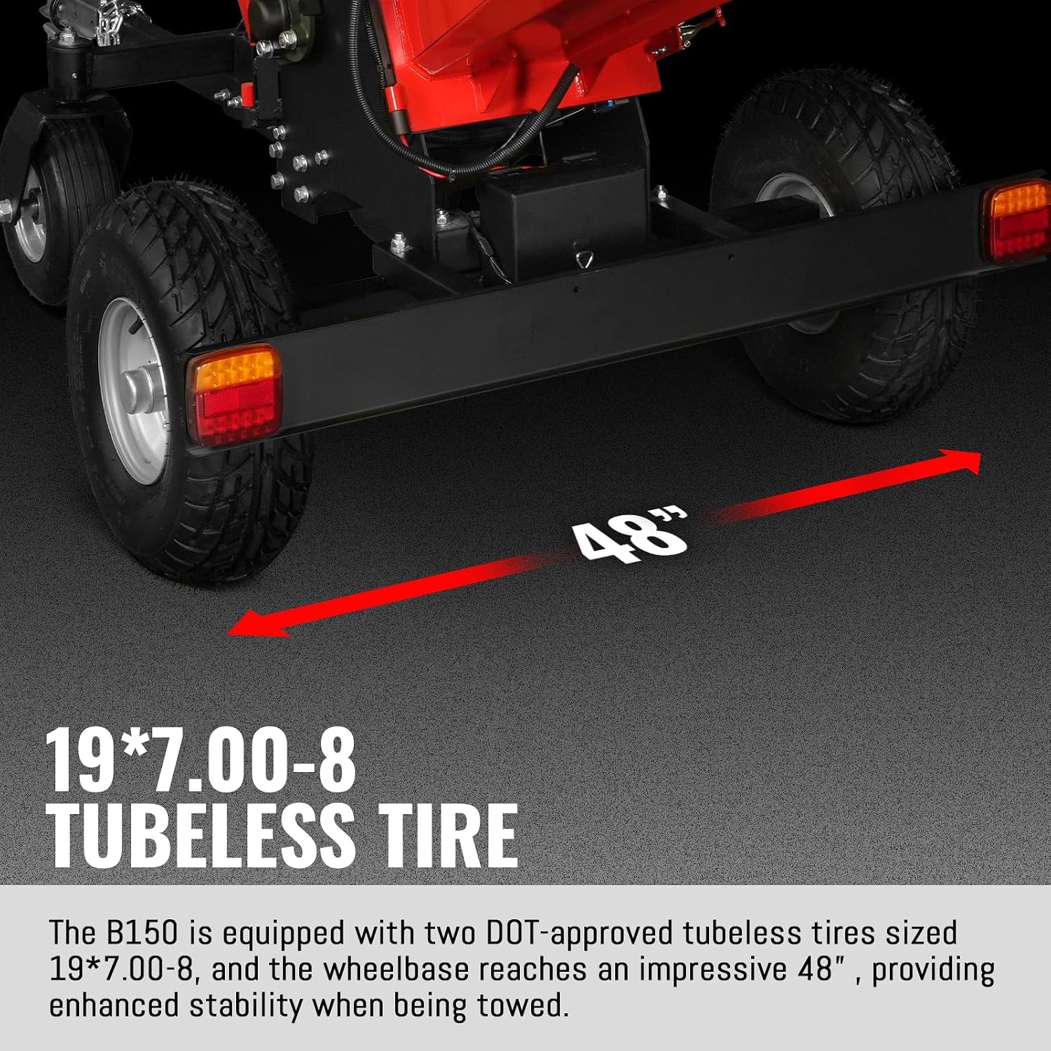 MechMaxx 6'' inch Honda 389cc 11.7HP Electric Start Gasoline Powered Engine 4-Wheels Towable Wood Chipper Shredder Mulcher with Towbar/Tail Light/Emergency Stop Button/Stop Bar, Model B150 Red
