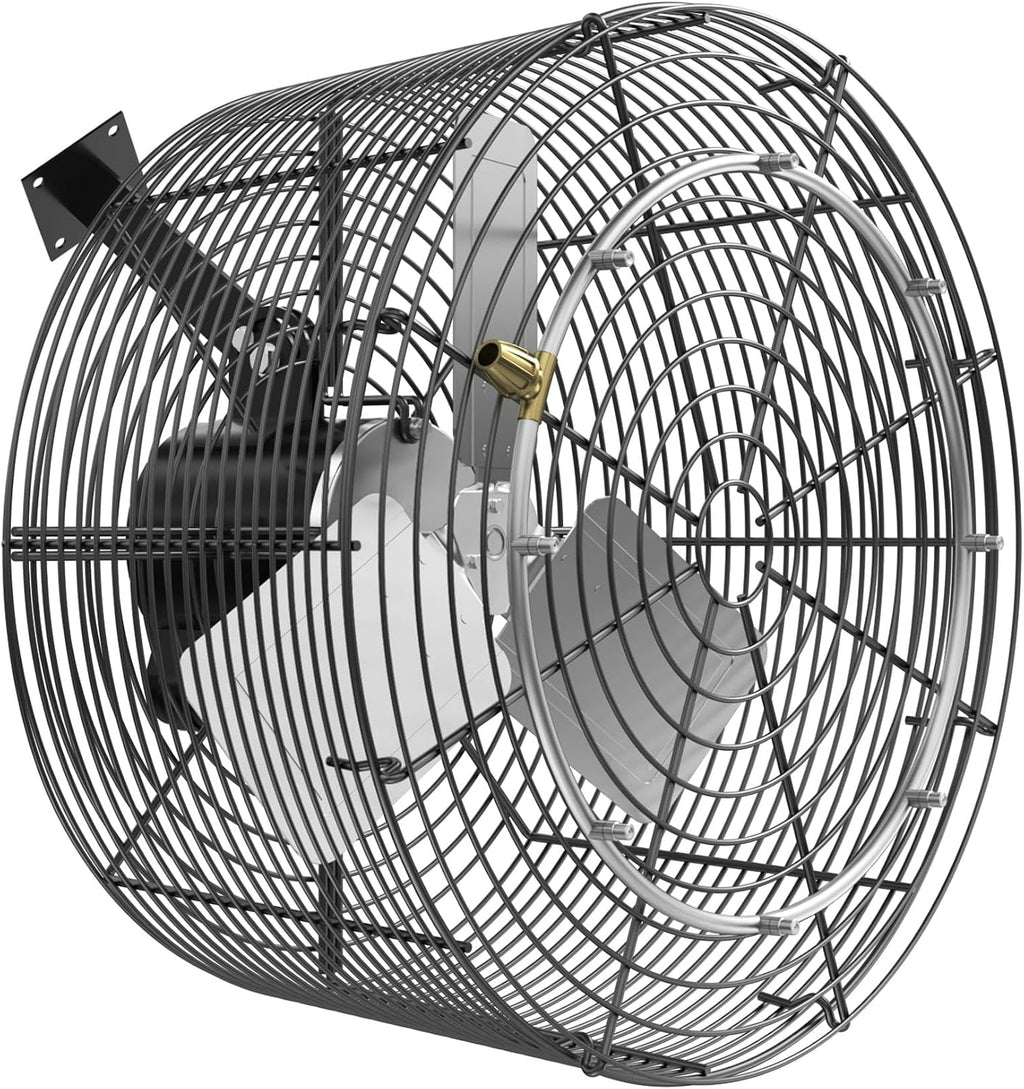 Greenhouse Air Circulation Fan with Mist and Water Pipe 1/2HP 115V Ceiling Wall Mount Fan High Speed Circulation for Greenhouse, Warehouse, Patio, Garage 7860CFM, 20000BTU, ETL Listed