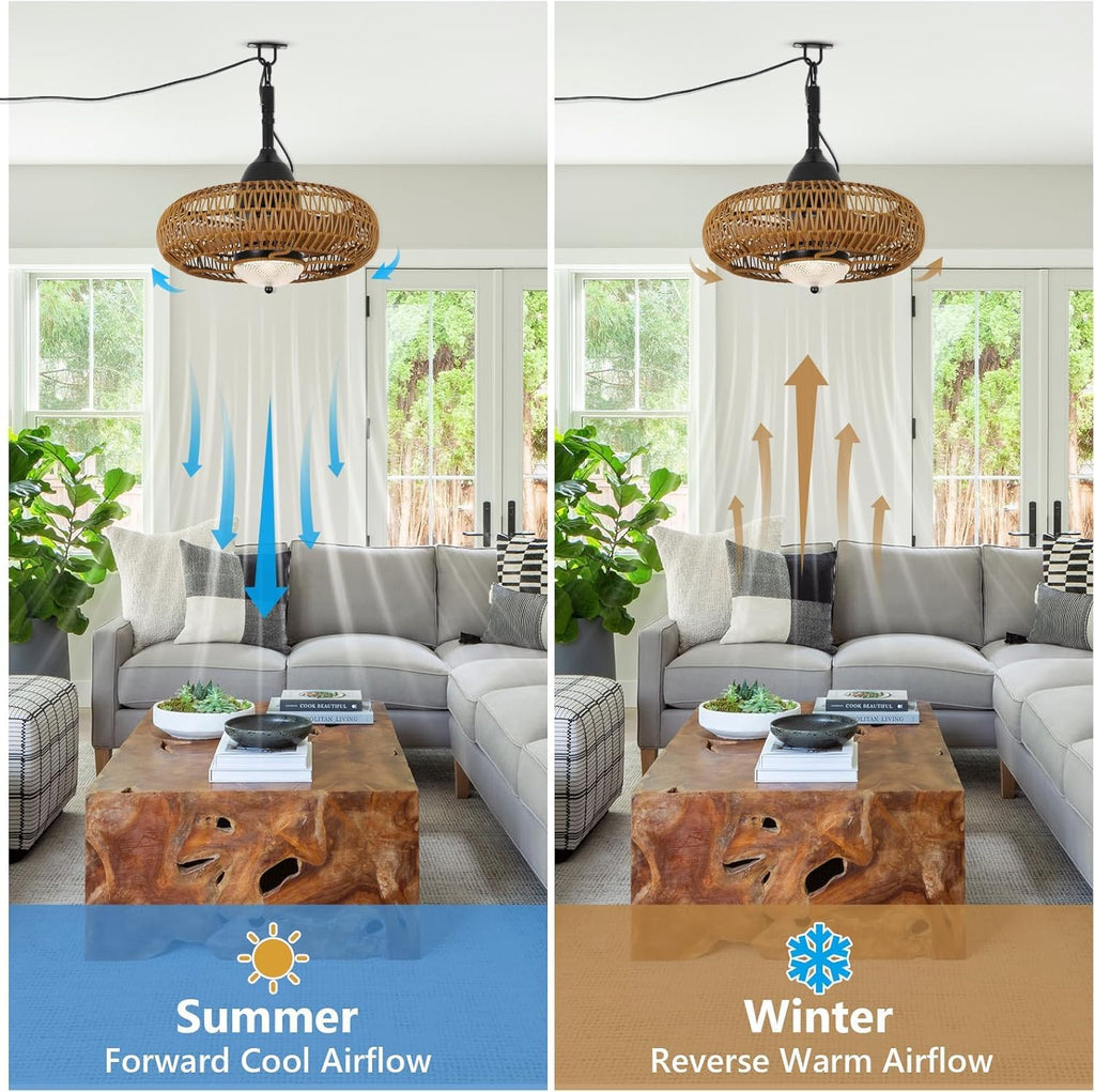 Waterproof Outdoor Ceiling Fan with Lights Remote Control