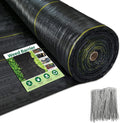 KANAGAWA 6ft x 300ft Weed Barrier Fabric, 6oz Heavy-Duty Woven Landscape Fabric with Staples, Breathable Weed Control for Garden Beds, Driveways, Farming & Landscaping