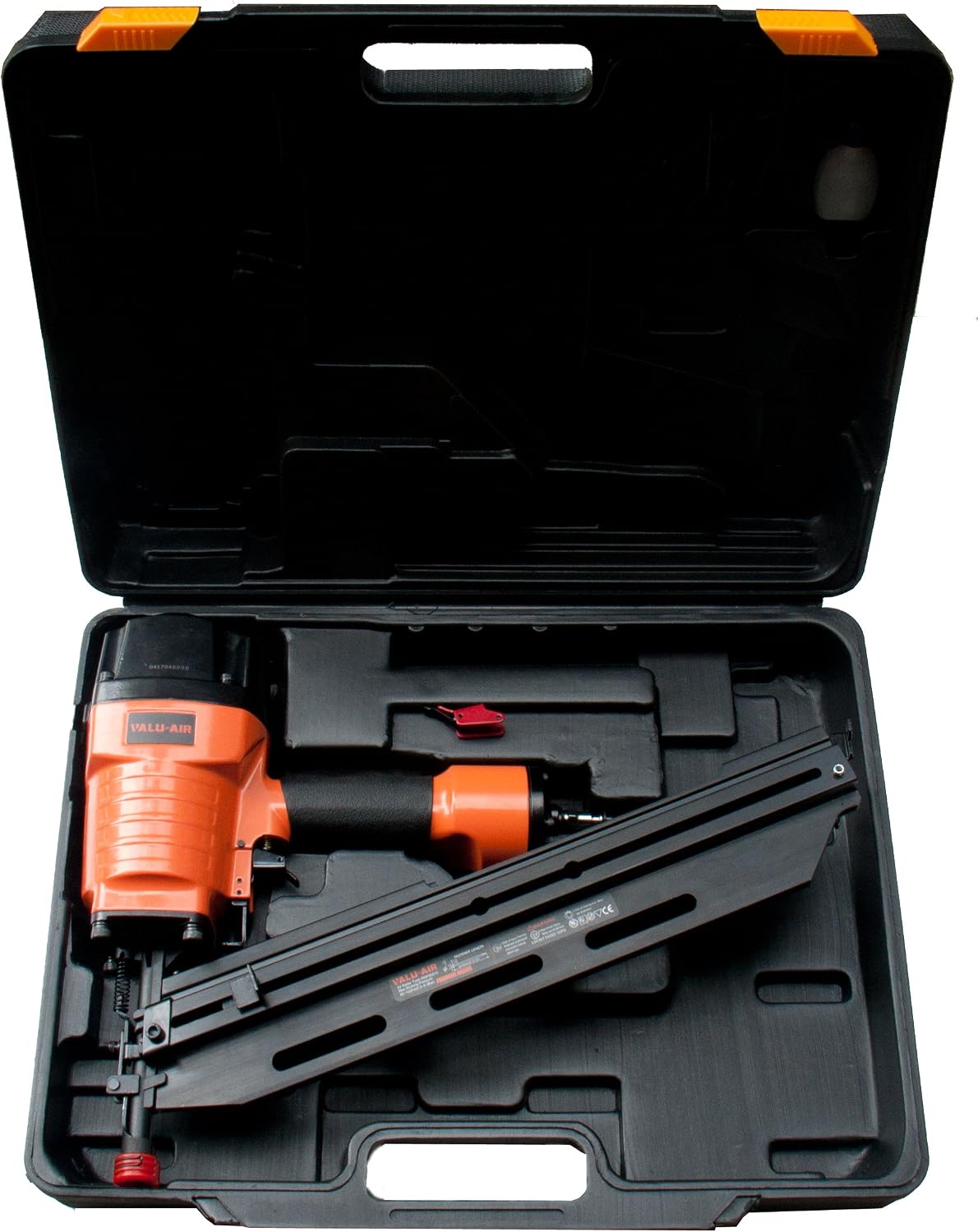 Valu-Air 9021C 21 Degree 3-1/2' Full Round Head Framing Nailer with Carrying Case and Interchangeable Trigger, Tool-Free Depth Adjust, and No Mar Tip