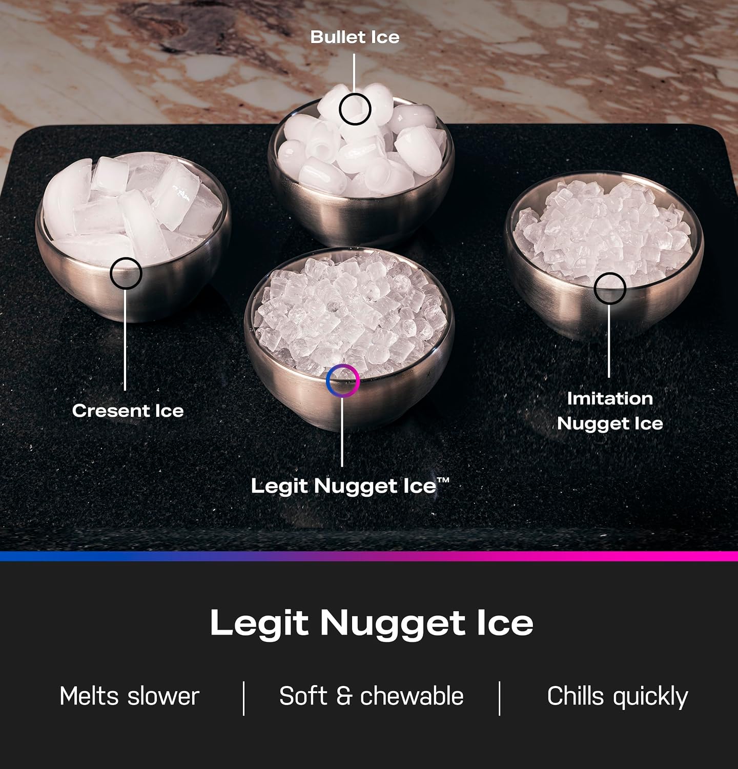 Profile Opal 2.0 | Countertop Nugget Ice Maker | Ice Machine with WiFi Connectivity | Smart Home Kitchen Essentials | Stainless Steel
