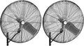 BILT HARD 9500 CFM 30 in. High Velocity Industrial Wall Fan, 3-Speed Wall Mount Oscillating Fan, Heavy Duty Air Circulator for Garage, Commercial, Warehouse, Factory, Workshops and Jobsites, 2 Pack