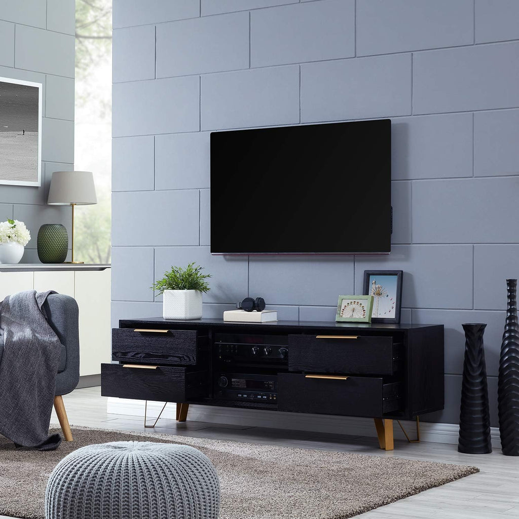 SEI Furniture Malone Black console table,