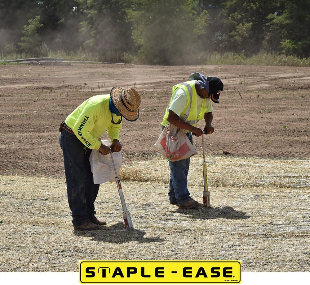 Staple Ease Circle Top Driver – Landscape Staple Driver Tool for Sod Staples & Ground Anchors, Slide Hammer Installation Tool, Heavy Duty Ergonomic Design, Works in Hard & Frozen Soil, Made in USA