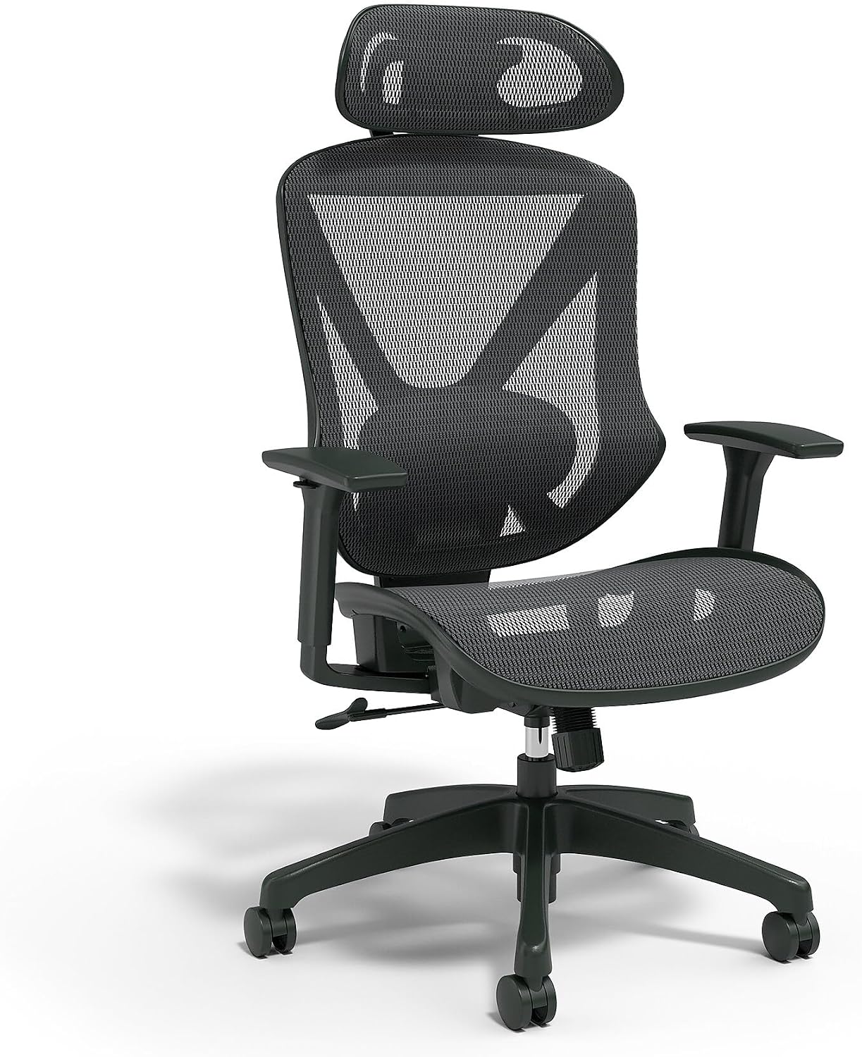 Staples Dexley Ergonomic Mesh Office Chair - Adjustable Height, Swivel Tilt, Lumbar Support, Black