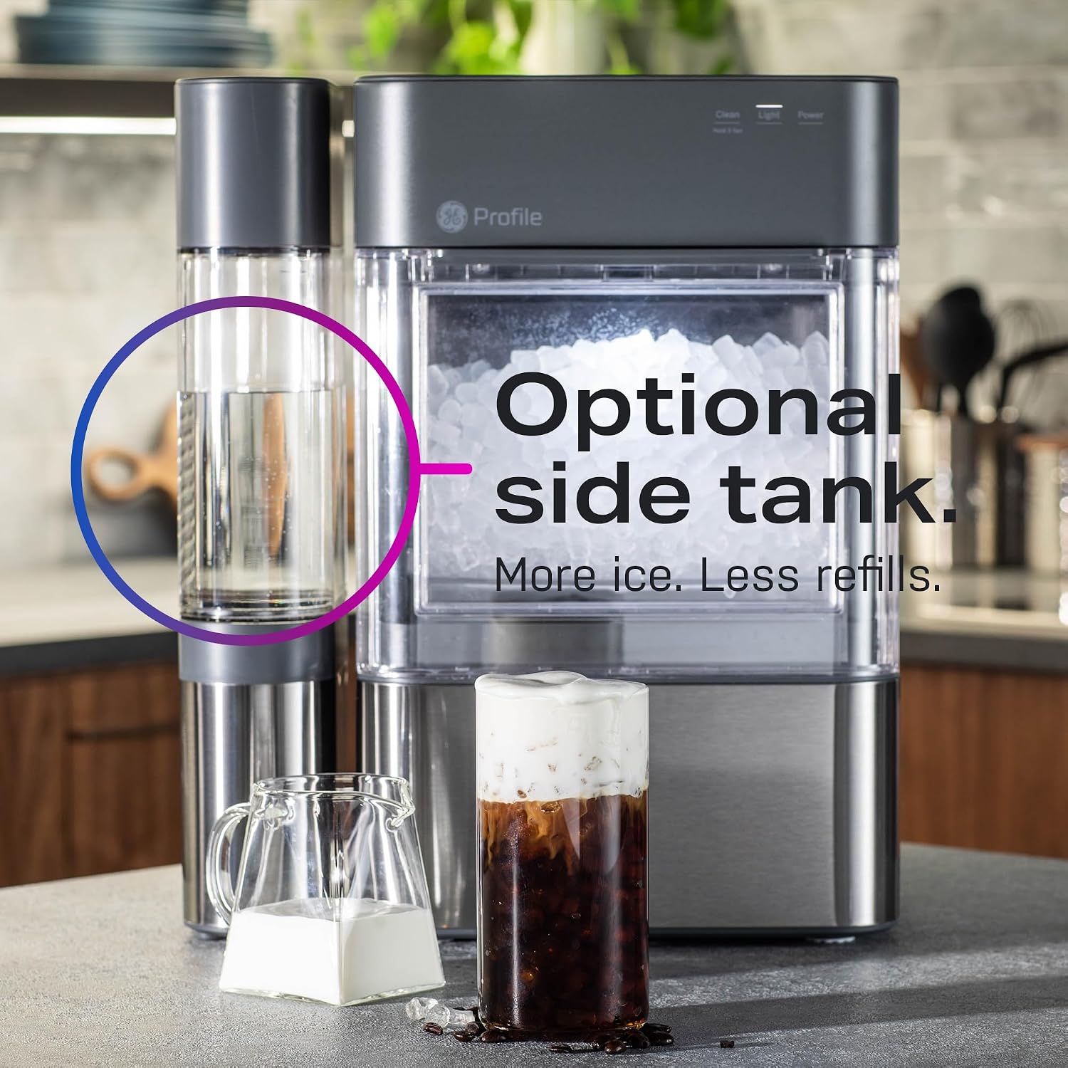 Profile Opal 2.0 | Countertop Nugget Ice Maker | Ice Machine with WiFi Connectivity | Smart Home Kitchen Essentials | Stainless Steel