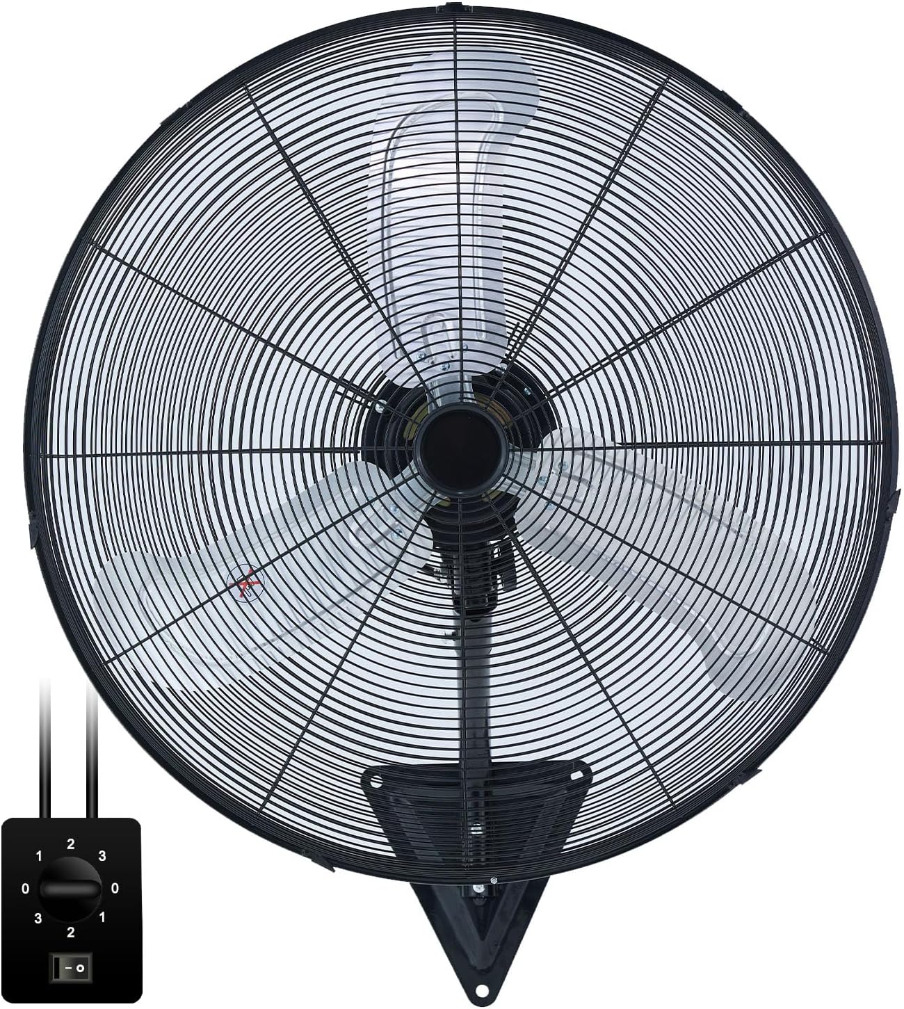 30' Wall Mount Fan, 9500CFM Heavy Duty Wall Fan with 3-Speed & Adjustable Tilt, 30 Inch High Velocity Industrial Oscillating Fans for Garage, Factory, Patio, Indoor, Porch, Shop & Commercial Use