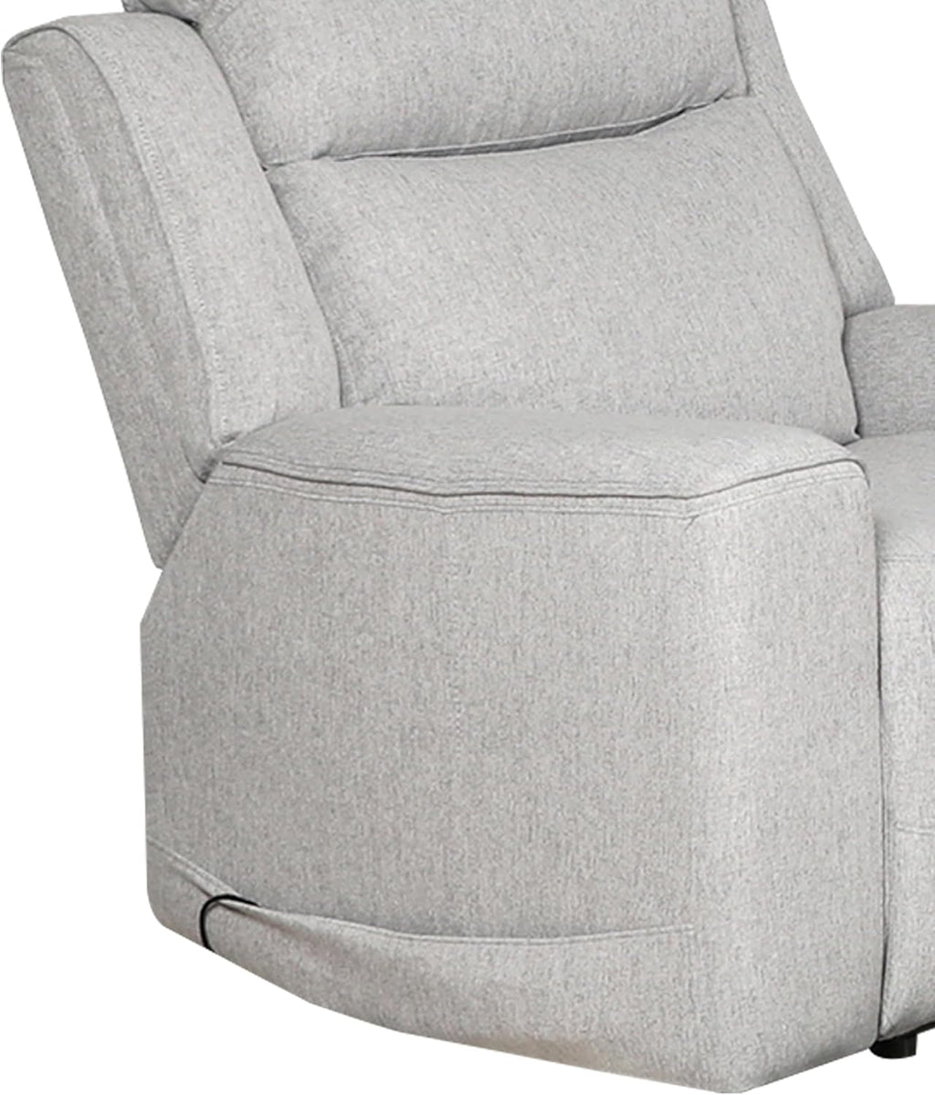 AC Pacific Amelia Upholstered Recliner Chair with Plush Comfort, Adjustable Inclining Feature, Sleek Design for Stylish Relaxation, Living Room Furniture for Modern Homes, White