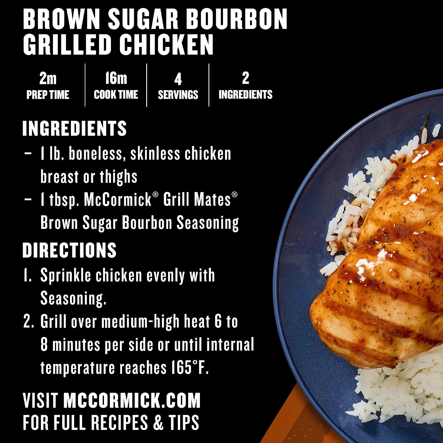 McCormick Grill Mates Brown Sugar Bourbon Seasoning, 27 oz (Pack of 6)
