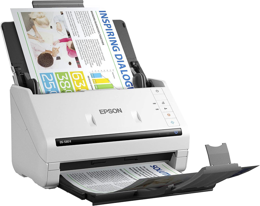 Epson DS-530 II Color Duplex Document Scanner for PC and Mac with Sheet-fed Auto Doc Feeder (ADF)