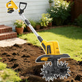 20V Cordless Tiller Cultivator,87' Wide Rechargeable Garden Cultivator,270 R/min Electric Tiller for Lawn Gardening Soil Cultivation 2000mAh