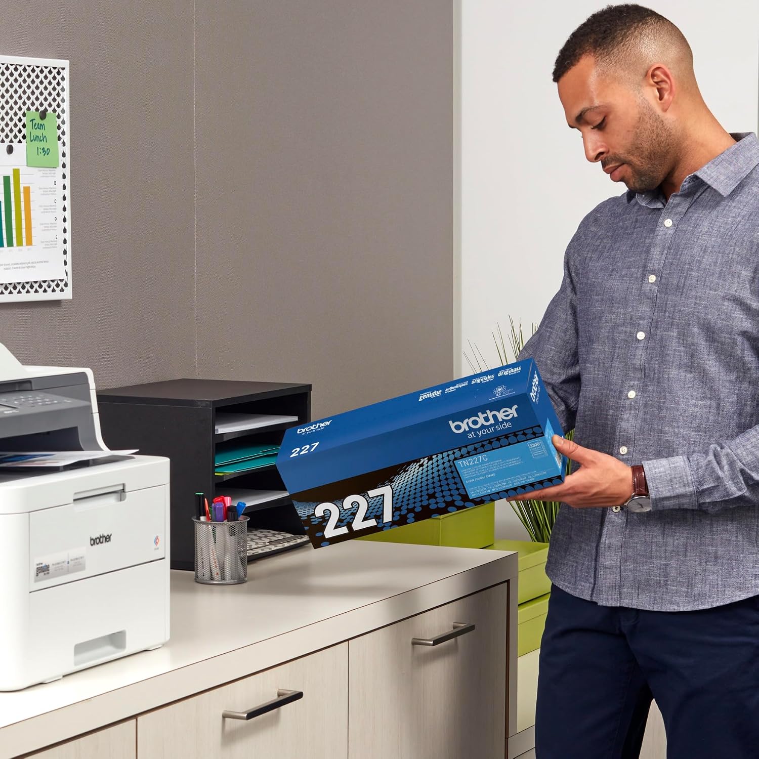 Brother Genuine TN227C, High Yield Toner Cartridge, Replacement Cyan Toner, Page Yield Up to 2,300 Pages, TN227, Amazon Dash Replenishment Cartridge 15.3 x 4.1 x 6.1 inches