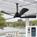 42' Outdoor Waterproof Ceiling Fan with 3 Color LED Light,App/Remote Control,Quiet DC Motor,Plug-in Cord Hook Installation,IP65 Gazebo Ceiling Fan with Light for Patios,Pergola,Canopy