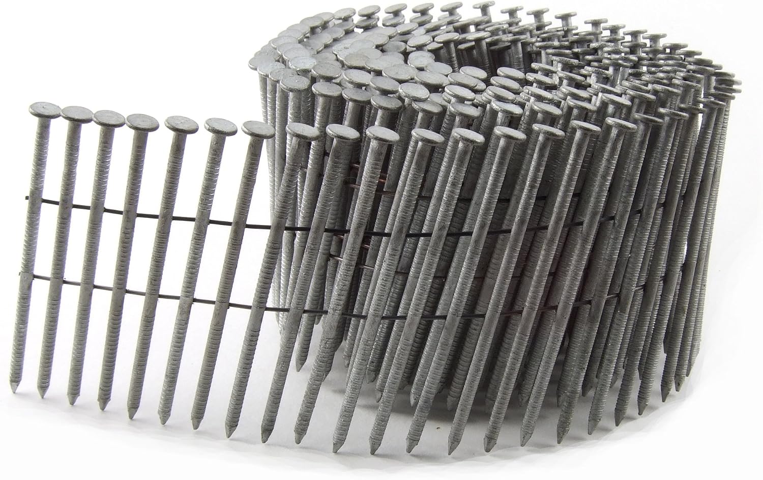B&C Eagle 314X120HDRC Round Head 3-1/4-Inch x .120 x 15 Degree Hot Dip Galvanized Ring Shank Wire Collated Coil Framing Nails (2,500 per box)