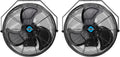 Tornado 2 Pack 18 Inch Outdoor Rated IPX4 Water-Resistant High Velocity Industrial Wall Mount Fan For Commercial, Industrial, Greenhouse Use 3 Speed 4150 CFM 1/6 HP 6.6 FT Cord UL Safety Listed