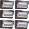 ledmo 120W LED Wall Pack Light Outdoor 6 Pack Exterior Commercial Lighting Fixture Waterproof Wall Mount for Parking Barn Warehouse Shop