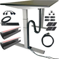 Quality Clever PivyCord-Vez Flex Chain Raceway Cable Management Super Bundle for Sit-Stand Variable Height Desks, Flexible Cable Raceway to Hide, Organize and Protect Wires and Cables, Black