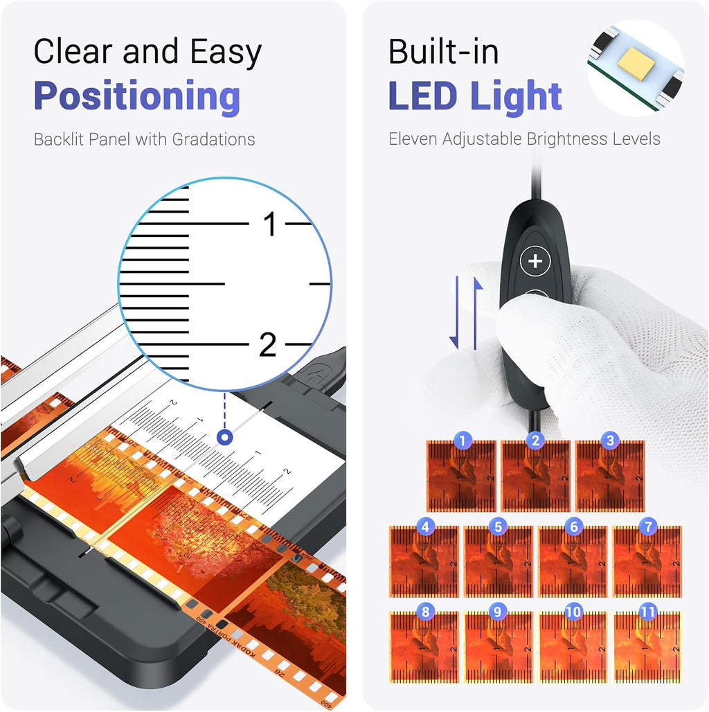 Film Digitizing Adapter Set + Slide Film Cutter：35MM Negative Film Set with Slide Film Cutter