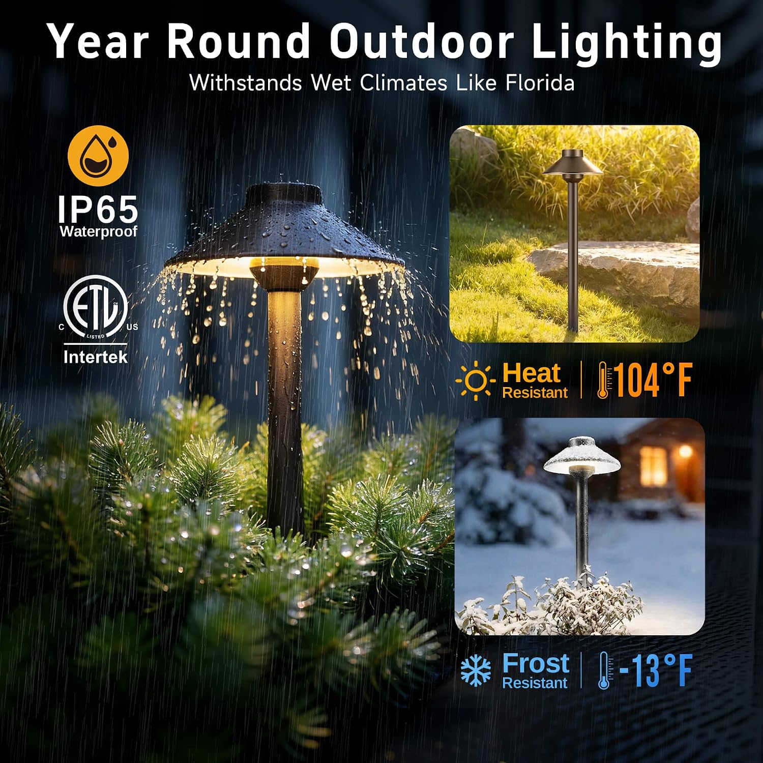 Gardenreet Low Voltage Landscape Lighting Brass, Warm & Neutral White Adjustable 12v Pathway Lights Waterproof, Black Path Light for Outdoor Exterior Area Patio House with 3W 270LM G4 Bulb (6 Pack)
