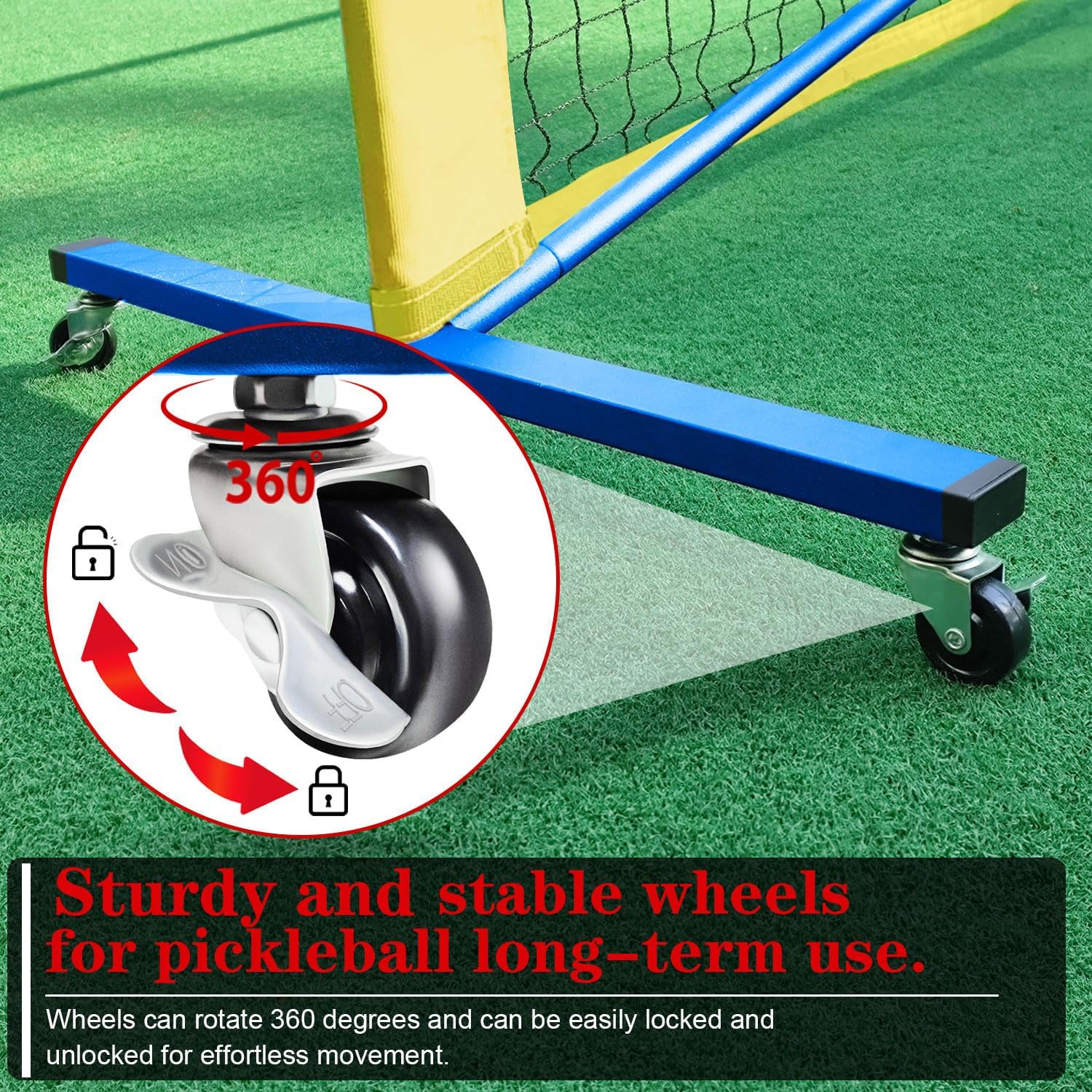 Zdgao Portable Pickleball Net with 4 Paddles Set for Indoor & Outdoor | 22 FT Regulation Size Net, Weather-Resistant Steel Frame, Outdoor Pickle balls, Easy Setup for Driveway, Backyard