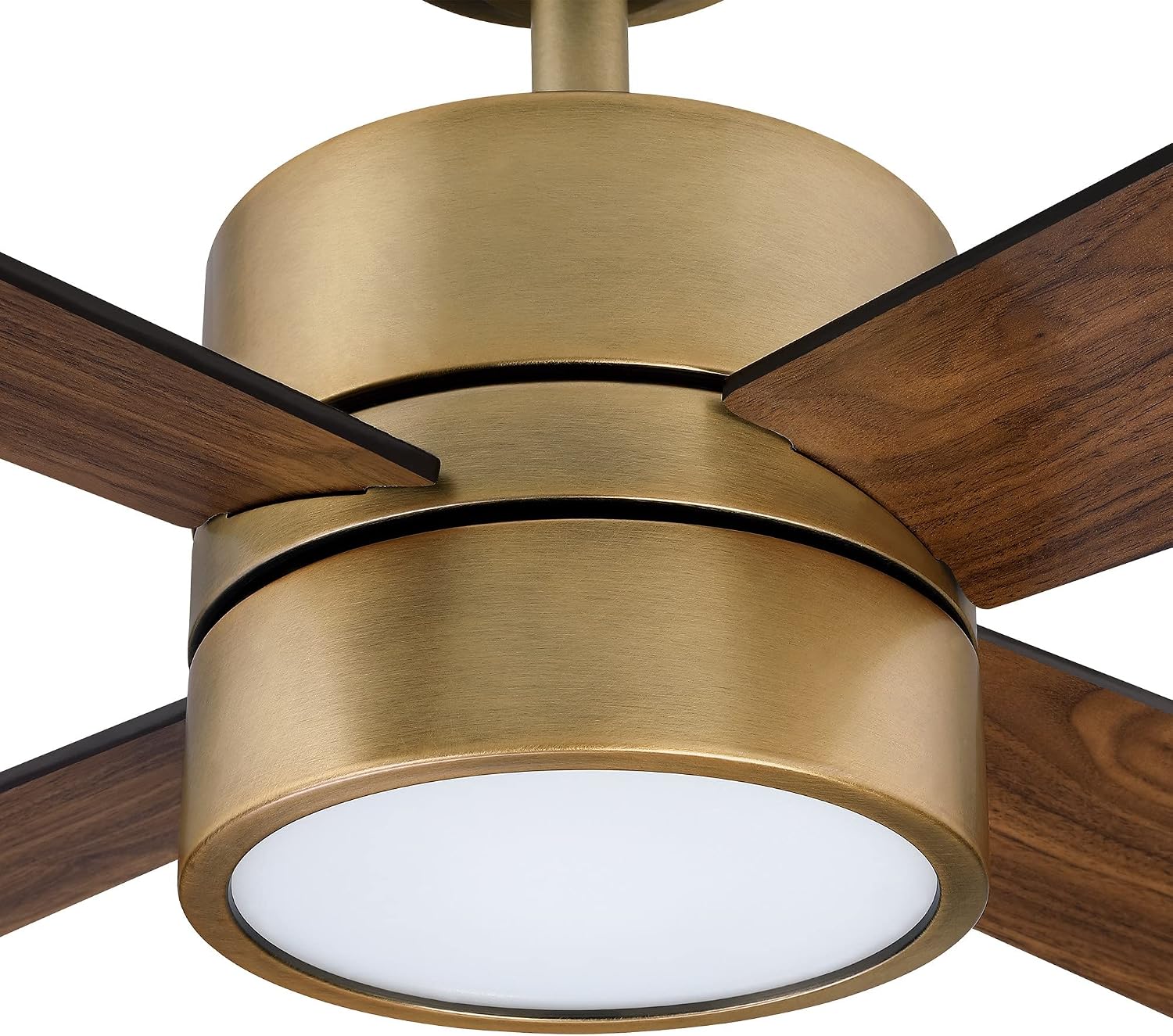 52' Outdoor Ceiling Fan with Lights and Remote – Luxury Gold Finish, Waterproof DC Motor, Reversible, Dimmable LED, Smart APP Control for Patios, Gazebo, and Indoor Spaces