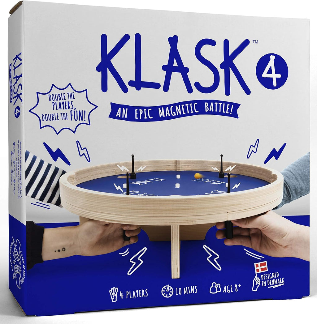 KLASK: The Magnetic Award-Winning Party Game of Skill - for Kids and Adults of All Ages That's Half Foosball, Half Air Hockey