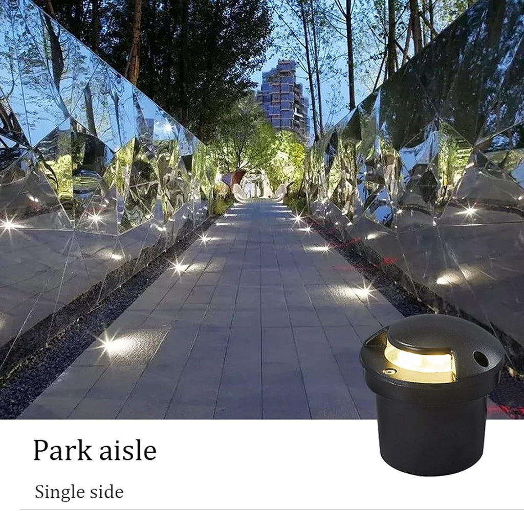 YANYO 2pcs 3W Garden Buried Light, Surface Mount Spotlights, Waterproof LED Deck Lights, Modern Outdoor Landscape Step Lamp, Aluminum Housing Fence Lights Wired (Color : Warm White, Size : 111-110V)