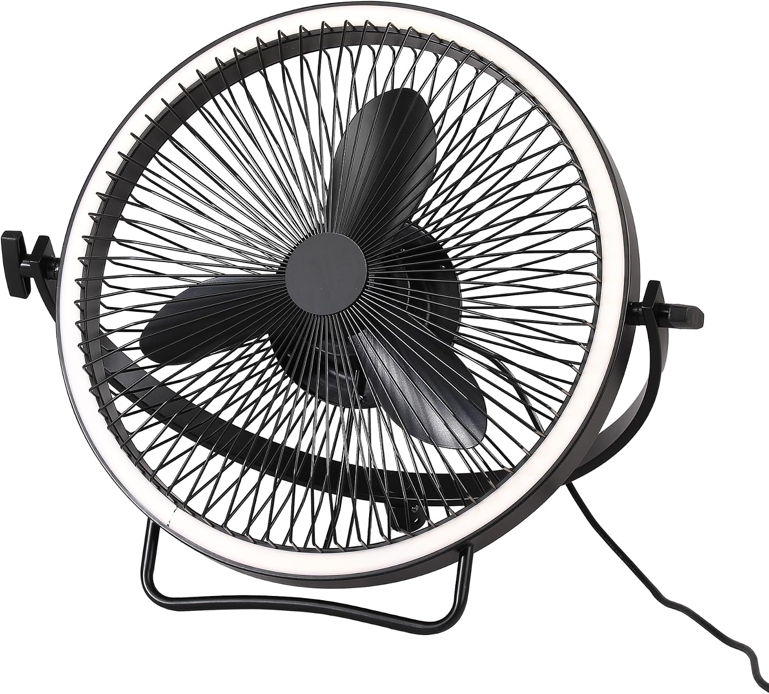 Ceiling Fans with Lights and Remote, 20 Inch Black Outdoor Ceiling Fans for Patios, 6-Speed DC Motor Floor Fan with Plug, 3 Color Temperatures Dimmable LED Light, Timer & Memory Function