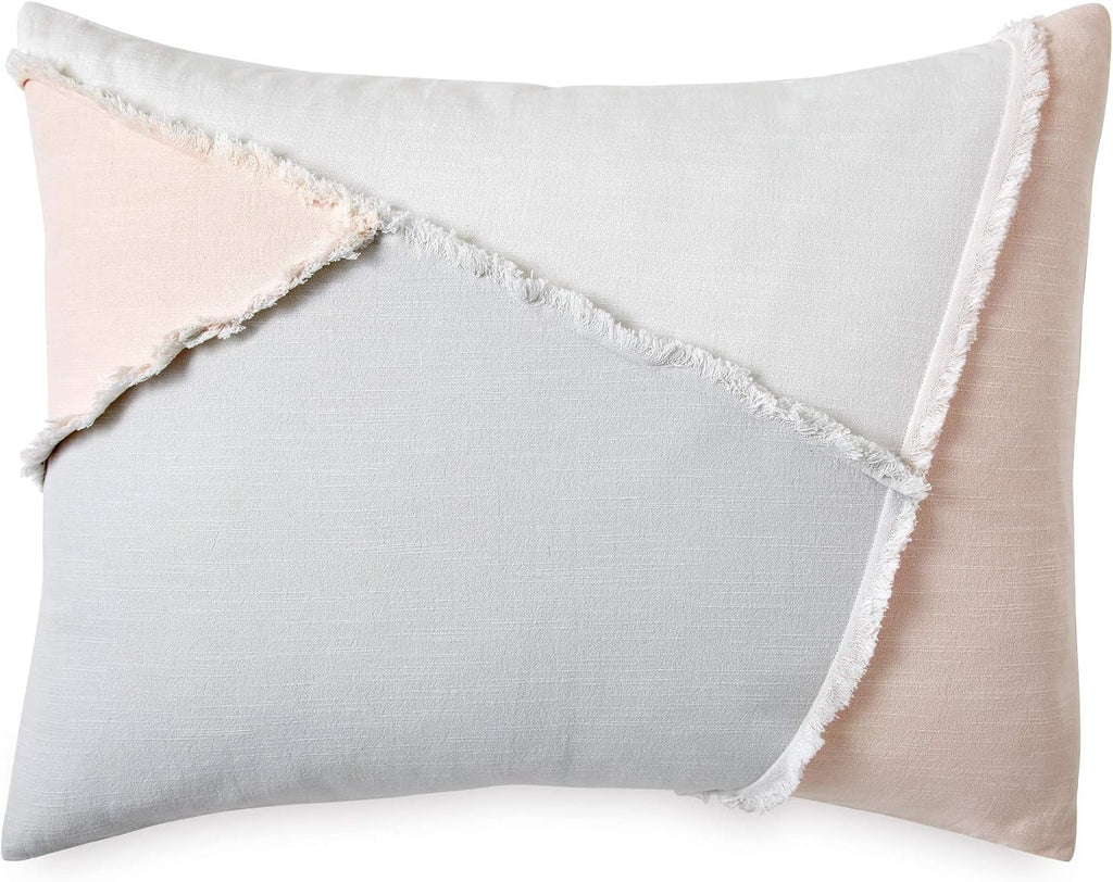 Peri Home 100% Cotton 3-Piece Comforter and Sham Set (Multi Colorblock Fringe, King)
