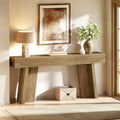 Tribesigns 70.9-Inch Long Console Table, Farmhouse Entryway Table Behind The Couch for Living Room, Hallway, Entrance, Foyer (Natural)