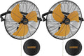 CAMMOO 18 Inch Wall Mount Fan with 600D Oxford Cover, IP44 Wall Fan | Extended 6.6 ft Power Cord, 360 Degree Tilt, 3-Speed Outdoor Fans for Patios, Greenhouse, Garage, Workshop Or Covered Outdoor