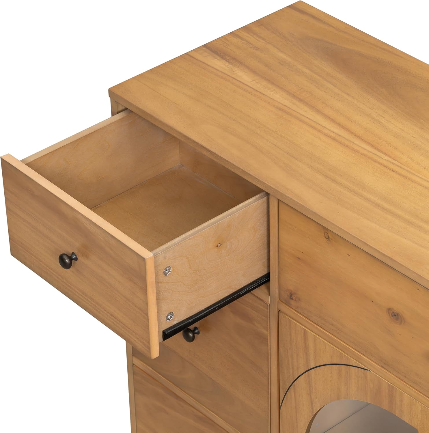Christopher Knight Home Mia Modern Storage Cabinet with Doors and Drawers, Wooden Sideboard Cabinet with Adjustable Shelf, Freestanding Buffet Cabinet with Storage for Dining Room, Natural