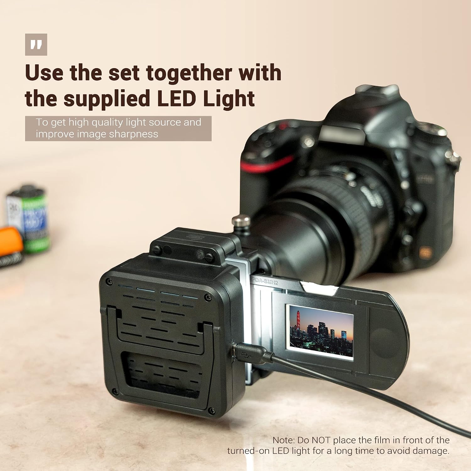 Film Digitizing Adapter Set + Slide Film Cutter：35MM Negative Film Set with Slide Film Cutter