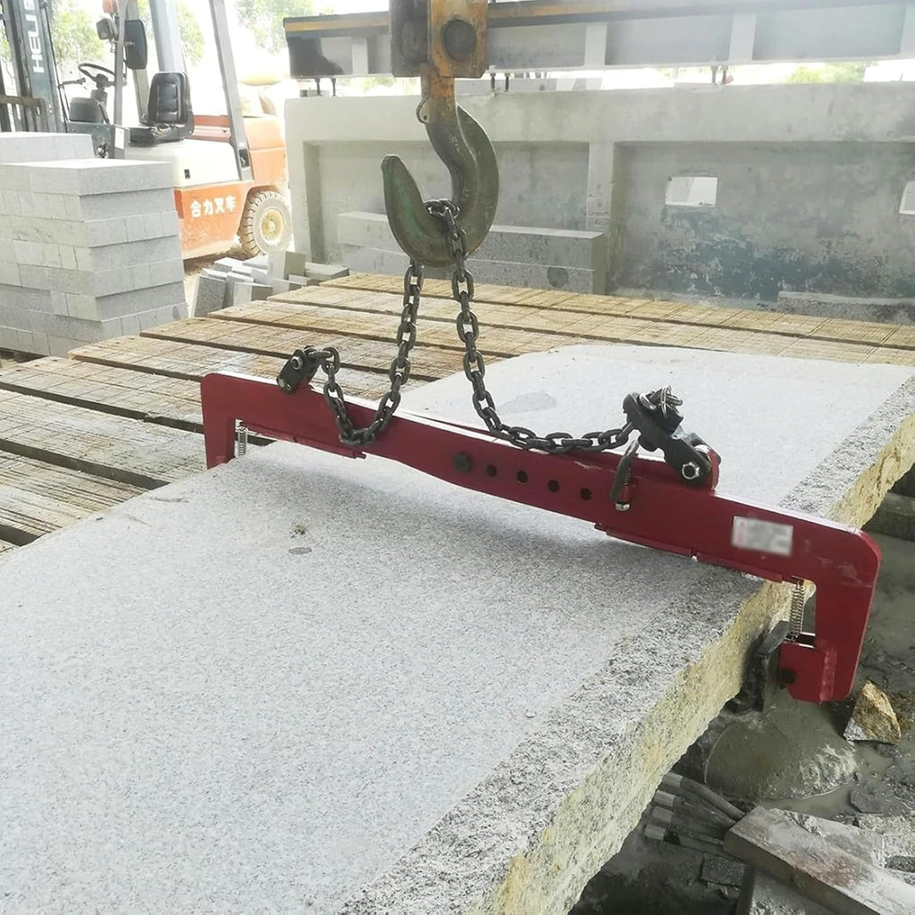 Granite Slab Lifting Clamp, 30-90cm Adjustable Opening Stone Steel Plate Carrying Fixture, Island Roadside Vertical Lifting Pliers for Handling Concrete Block, Aluminum Plate, Metal Sheet(37-79cm(14.5