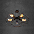 Chandelier, Fan Ceiling Lamp Retro Loft Pendant Cafe Living Room Bedroom Balcony Corridor Lighting Fixture Chandelier