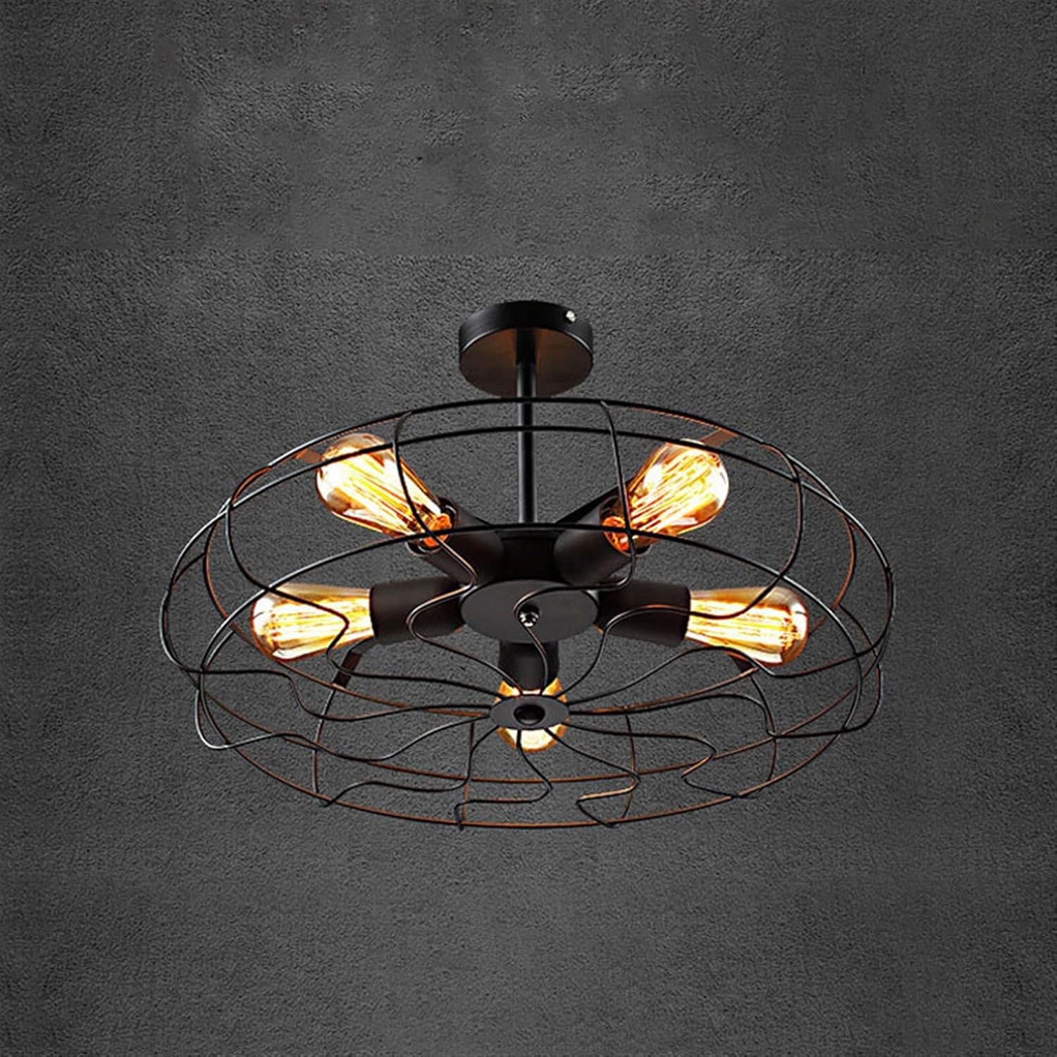 Chandelier, Fan Ceiling Lamp Retro Loft Pendant Cafe Living Room Bedroom Balcony Corridor Lighting Fixture Chandelier