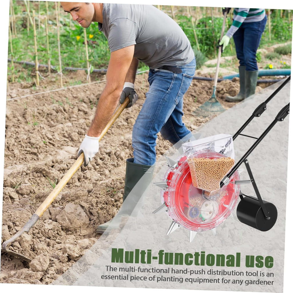 VANZACK Hand-Push and Fertilizing Roller Multi-Functional Manual Gardening Tool for Precision Sowing and Efficient Growth