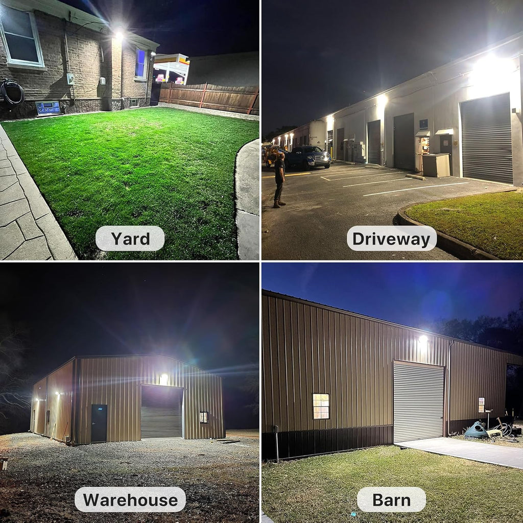 HYPERLITE LED Wall Pack Light 50W 2Packs with Dusk-to-Dawn Photocell,Glass Lens 6750LM LED Wall Packs Outdoor Lighting,Wall Pack Lights Outdoor Led for Yard Barn Parking Lots Warehouse UL Listed
