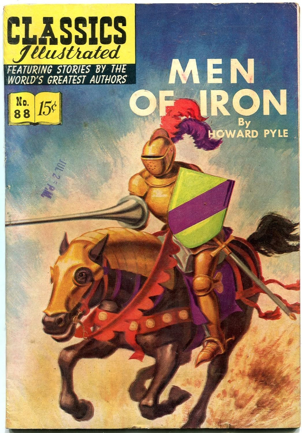 Classics Illustrated Comics #88 HRN 89- Men of Iron- Howard Pyle FN-